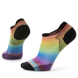 Smartwool Run Zero Cushion Pride Rainbow Print Low Ankle Sock in Multicolor